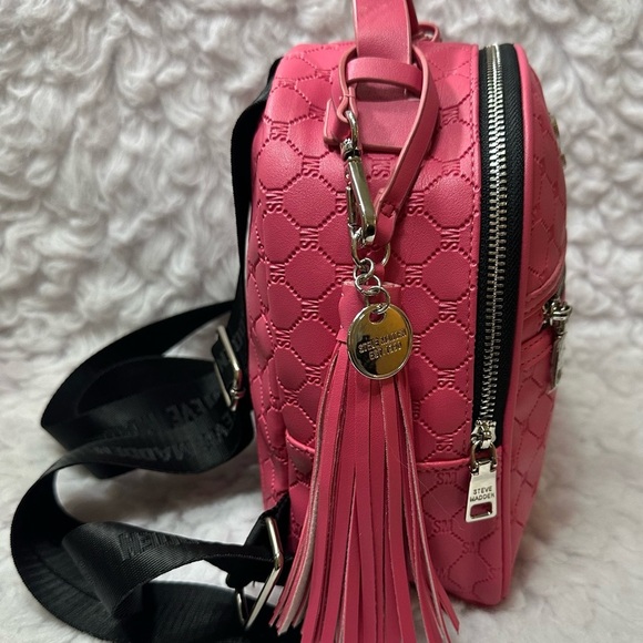 NWOT Steve Madden  Pink Quilted Women's Backpack - Picture 7 of 14